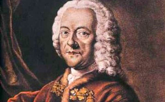 Georg Philipp Telemann: koloriertes Aquatintablatt von Valentin Daniel Preisler nach einem verschollenen Gemälde von Ludwig Michael Schneider (1750)(Link zum Bild: https://de.wikipedia.org/wiki/Georg_Philipp_Telemann#/media/File:Telemann.jpg).
