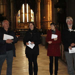 Bei der Begrüßung: Wolfgang Kreuzhuber, Franziska Leuschner, Marina Ragger und Siegfried Adlberger